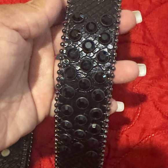 Edgy Black Belt with Skull Accents main image 5